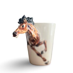Hand-painted Ceramic Horse Mug by BlueWitch